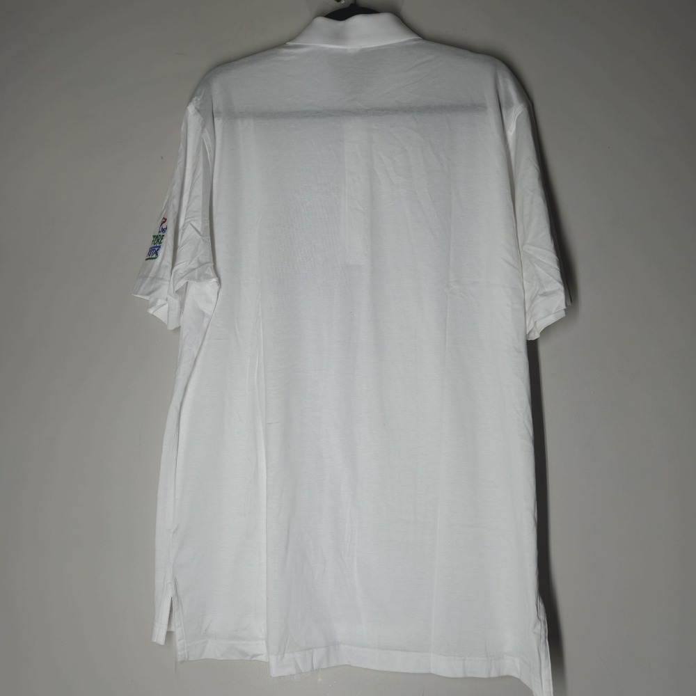 NWT Peter Millar Polo Shirt Mens Medium White Just Ford Kids Golf Sporty Preppy - Picture 6 of 6